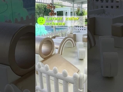 ইনডোর কিডস সফট প্লে সরঞ্জাম বাণিজ্যিক গোল্ডেন অ্যান্ড হোয়াইট কিডস পার্টি সেন্টার