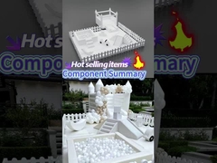 বাচ্চাদের সাদা নরম খেলার সরঞ্জাম খেলার মাঠ স্লাইড সহ বল পুল গর্ত