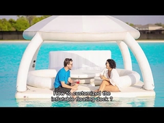 কাস্টম পিভিসি ইনফ্ল্যাটেবল ভাসমান নৌকা ডক ওয়াটার এয়ার পন্টন সাঁতার ডেক প্ল্যাটফর্ম