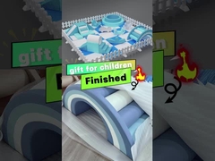 কাস্টমাইজড সফট প্লে সরঞ্জাম সেট সাদা এবং নীল ফোম বল গর্ত সঙ্গে সফট প্লে