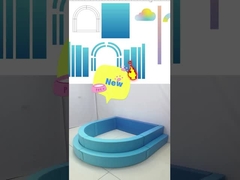 সায়ান ব্লু বোল পিট কিডস সফট প্লে সরঞ্জাম প্লে পার্টি রঙিন মেঘ আর্ক