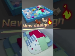 বাচ্চাদের সফট প্লে বল গর্ত একটি সম্পূর্ণ সেট সফট প্লে রেইনবো ব্রিজ সফট প্লে সরঞ্জাম