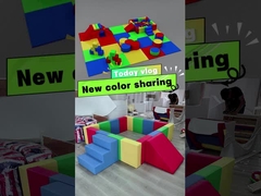 নরম খেলুন ভাড়া সরঞ্জাম নরম আরোহণ স্লাইড খেলুন রঙিন ফোম ব্লক সেট