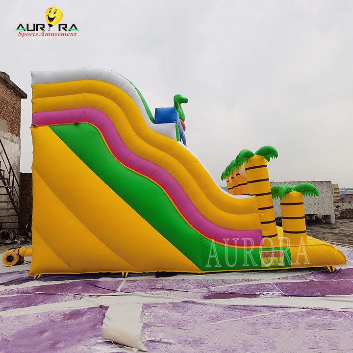 হলুদ সব বয়সের বাণিজ্যিক inflatable স্লাইড স্কুল ইভেন্টের জন্য কাস্টমাইজড মজা এবং নিরাপদ