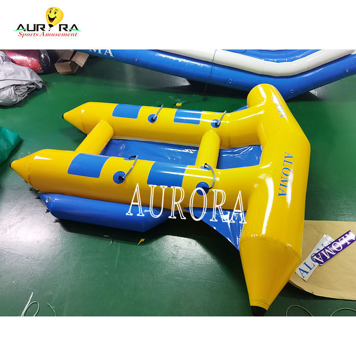 ওয়াটার স্পোর্টস রঙিন ট্যাগযোগ্য ইনফ্ল্যাটেবল কলা নৌকা টিউব সমুদ্রের জন্য উড়ন্ত মাছ