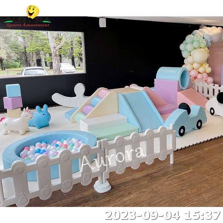 সাদা নরম খেলার সরঞ্জাম সেট প্যাকেজ নিরপেক্ষ রঙ নরম আইটেম ফেনা ব্লক শিশু