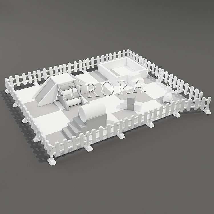 বাচ্চাদের জন্য নরম খেলনা সাদা এবং গোলাপী দরজা এবং বহিরঙ্গন মধ্যে সেট নরম খেলনা