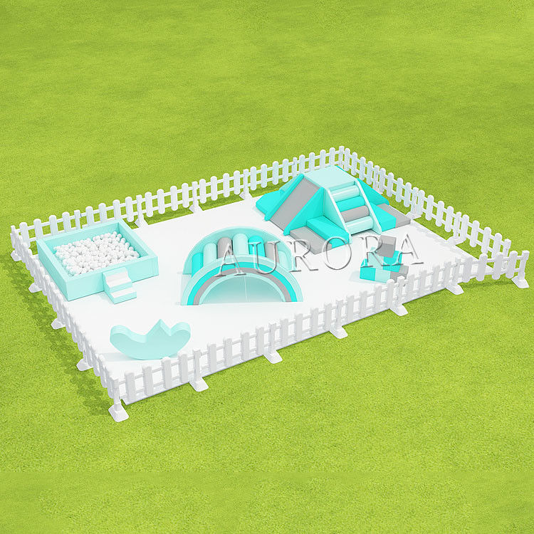 সবুজ ইনডোর সফট প্লে খেলার মাঠ শিশুদের জন্য সফট প্লে কারখানা সরাসরি বহিরঙ্গন