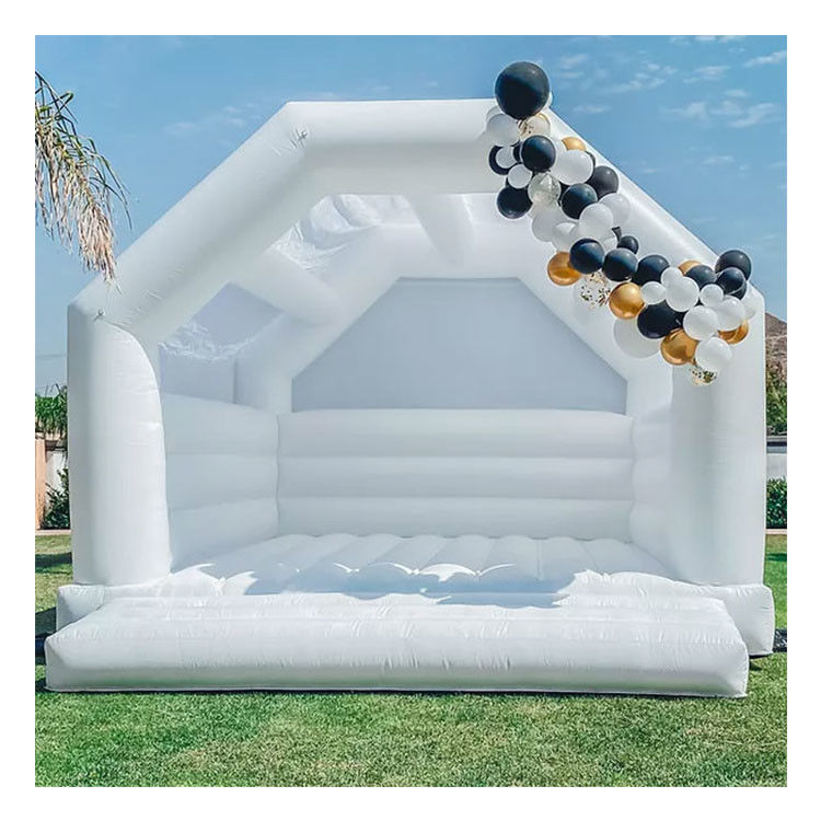 বিবাহের সজ্জা inflatable সাদা বাউন্সী কাসল inflatable বাউন্স হাউস বিক্রয়