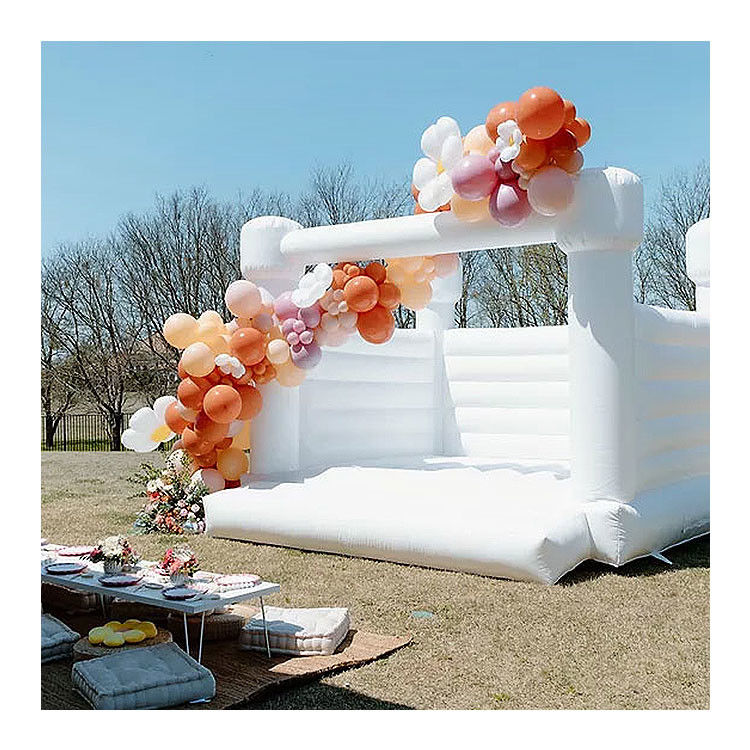 বিবাহের সজ্জা inflatable সাদা বাউন্সী কাসল inflatable বাউন্স হাউস বিক্রয়