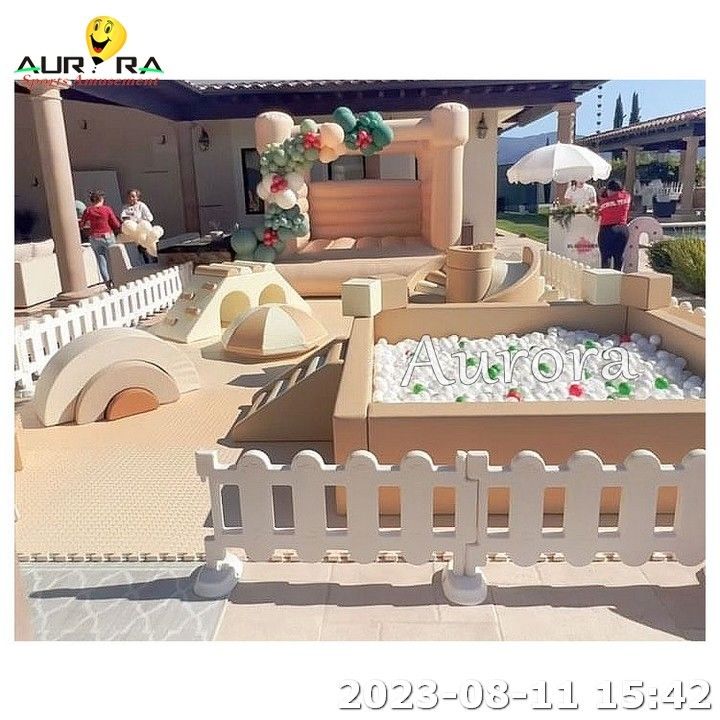 বহিরঙ্গন বল পিট শিশু নরম খেলার সেট এলাকা ইনডোর inflatable ঝাঁকুনি ঘর