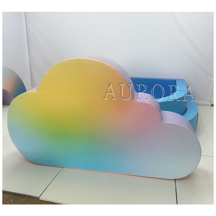 সায়ান ব্লু বোল পিট কিডস সফট প্লে সরঞ্জাম প্লে পার্টি রঙিন মেঘ আর্ক