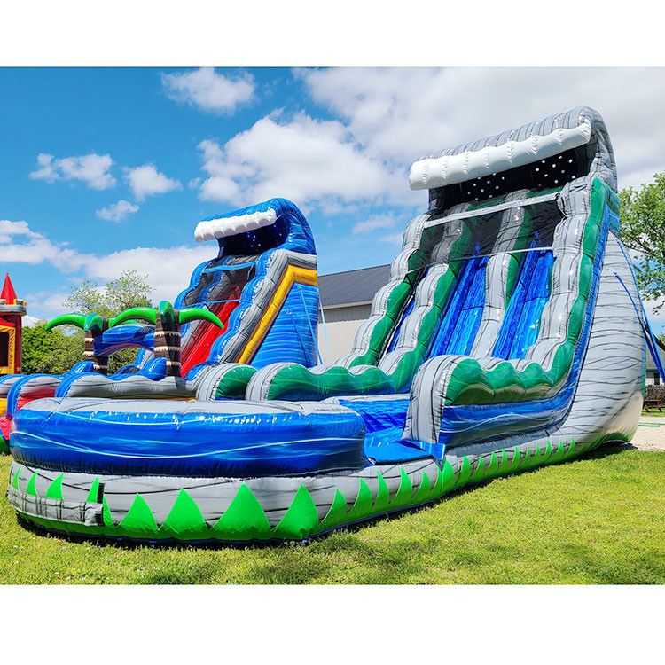বড় inflatable স্লাইড ওয়াটার লেক inflatable জল পার্ক শিশু এবং প্রাপ্তবয়স্কদের জন্য বহিরঙ্গন
